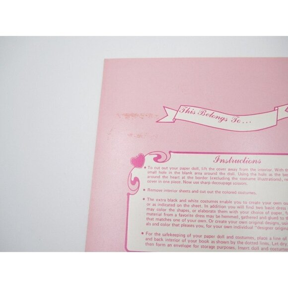 Vtg Effanbee 1830-1900 Gigi Paper Doll 6 Beautiful Costumes (Uncut) - Picture 3 of 9